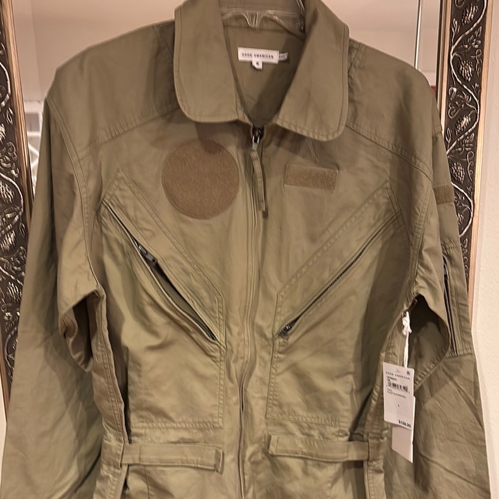 NWT - Good American khaki Utility Romper - Size 2 / Medium